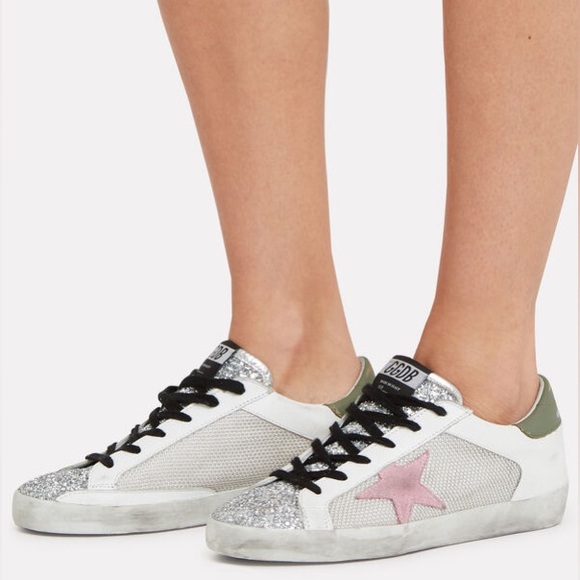 ✅TRADE✅Superstar Glitter Mesh Low-Top Sneakers GGDB 38 - Picture 3 of 15